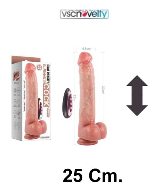 Stødende Realistisk Vibrator Dildo - 25 cm