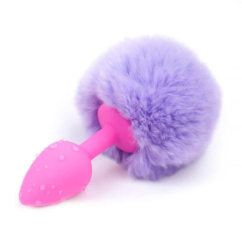 Analplug Pompon Lys Lilla Størrelse S