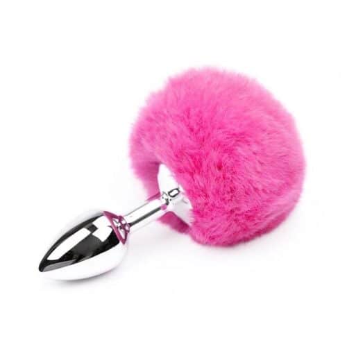 Analplug Crome Pompon Pink Størrelse S