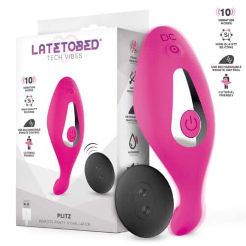 LATETOBED Plitz trussestimulator med fjernbetjening USB