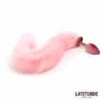 Silicone Fox Tail Anal Plug Pink