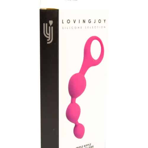 Triple Ripple pink Anal Beads