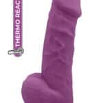 Premium Dildo med Balls Lilla 21cm