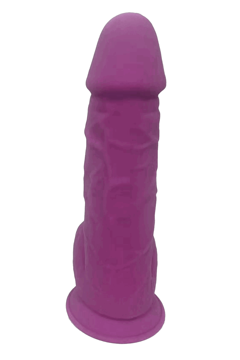 Premium Dildo med Balls Lilla 21cm - Billede 3