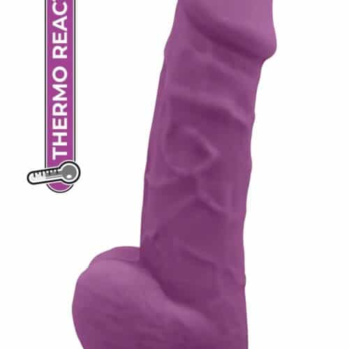 Premium Dildo med Balls Lilla 21cm