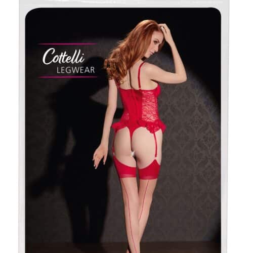 Cottelli Stockings skin/red