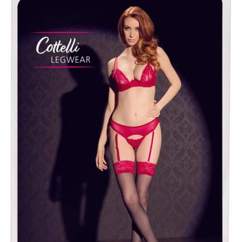 Cottelli Stockings with Red Lace