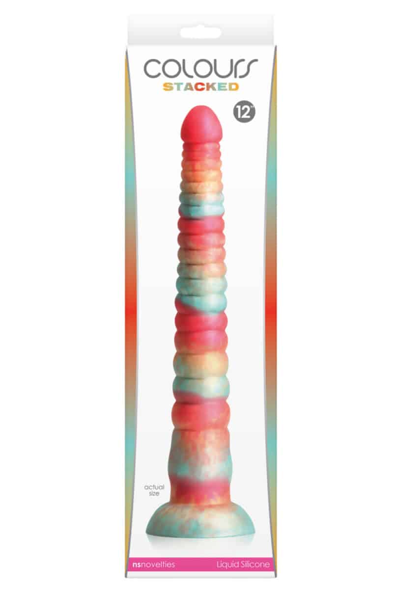COLOURS STACKED 28 cm DILDO - Billede 3