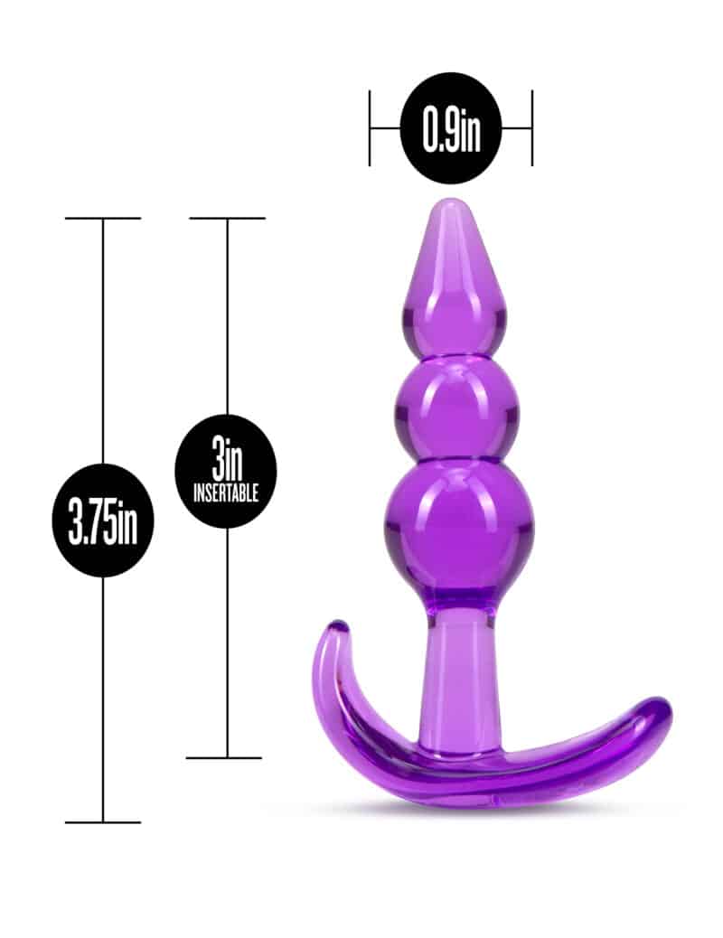 Triple Bead Anal Plug Purple - Billede 2