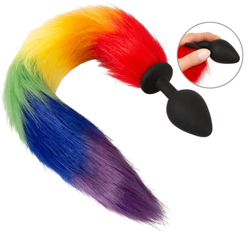Analplugg Med Rainbow Tail - Billede 2