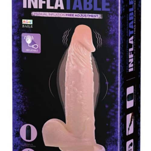 Realistisk Oppustelig Vibrator Dildo 19 cm