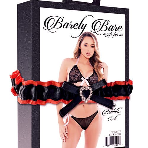 Barely Bare Ribbon Tie Bralette Set