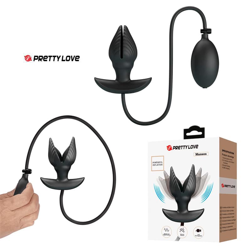 Manson Oppustelig Analplug med Vibration