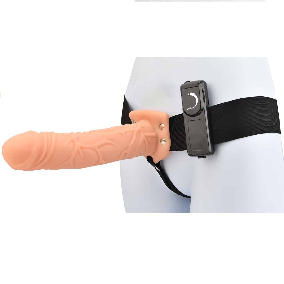 Loving Joy 20cm Vibrating Hollow StrapOn