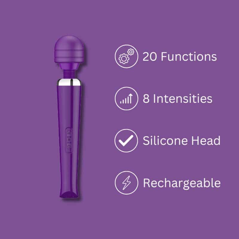 Loving Joy Magic Wand Genopladelig Purple - Image 3