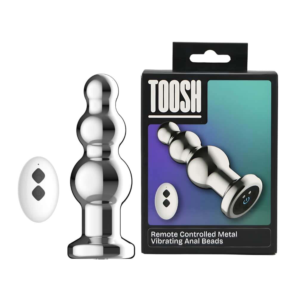 Toosh Remote Metal Vibrating Anal Beads