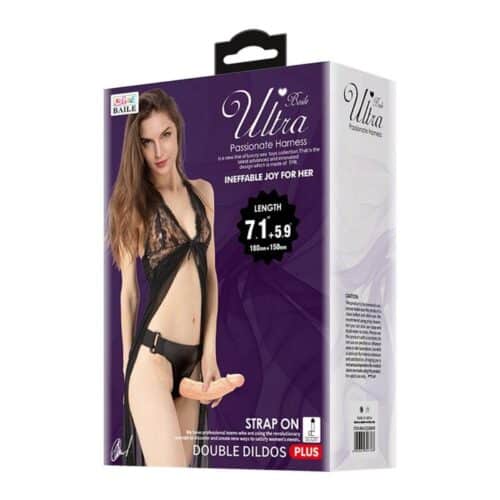Harness Med Dobbelt Dildo 18 cm