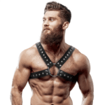 Cross Over Leather Chest Harness