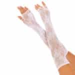 Leg Avenue Fingerless Gloves White