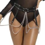 Leather Ring Chainbelt One Size