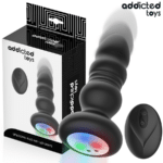 VIBRERENDE ANALPLUG LED-LYS og FJERNBETJENING