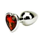 Precious Metals Hjerteformet Butt Plug Silver