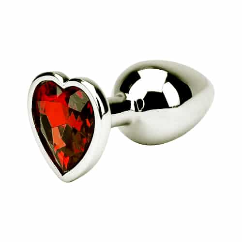 Precious Metals Hjerteformet Butt Plug Silver