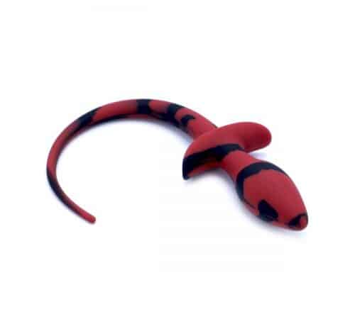 Anal Plug Dog Tail Black/Red