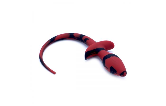 Anal Plug Dog Tail Black/Red