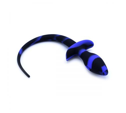 Anal Plug Dog Tail Black/Blue