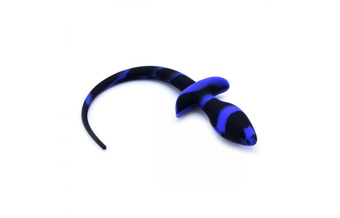 Anal Plug Dog Tail Black/Blue